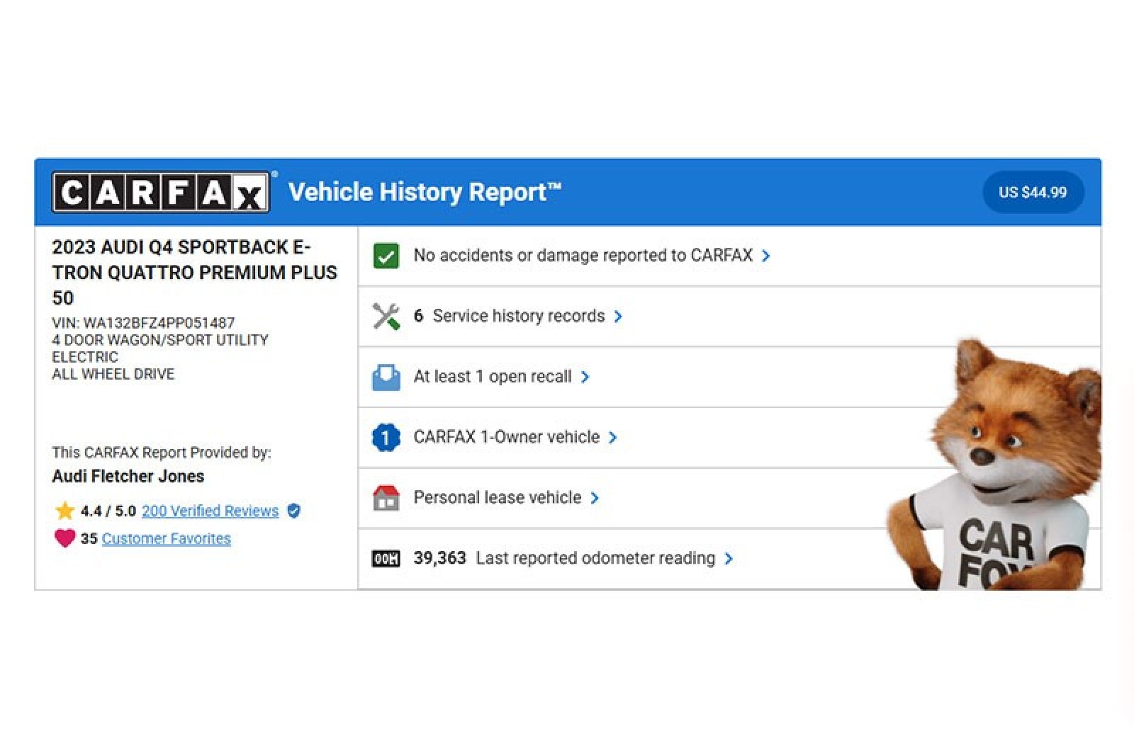 Used 2023 Audi Q4 Sportback e-tron Premium Plus with VIN WA132BFZ4PP051487 for sale in Costa Mesa, CA