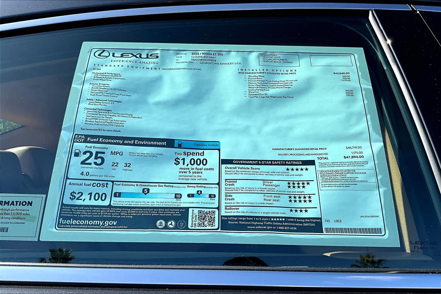 2025 Lexus ES 350 photo 22