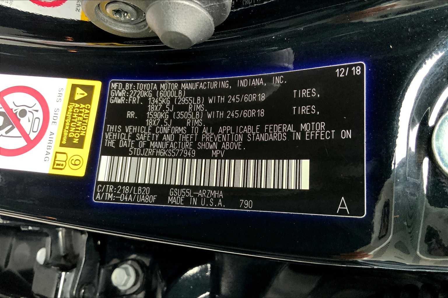 2019 Toyota Highlander XLE photo 31