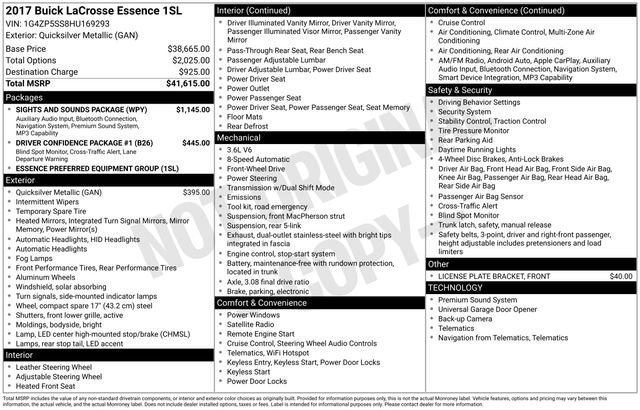 2017 Buick LaCrosse Essence's photo