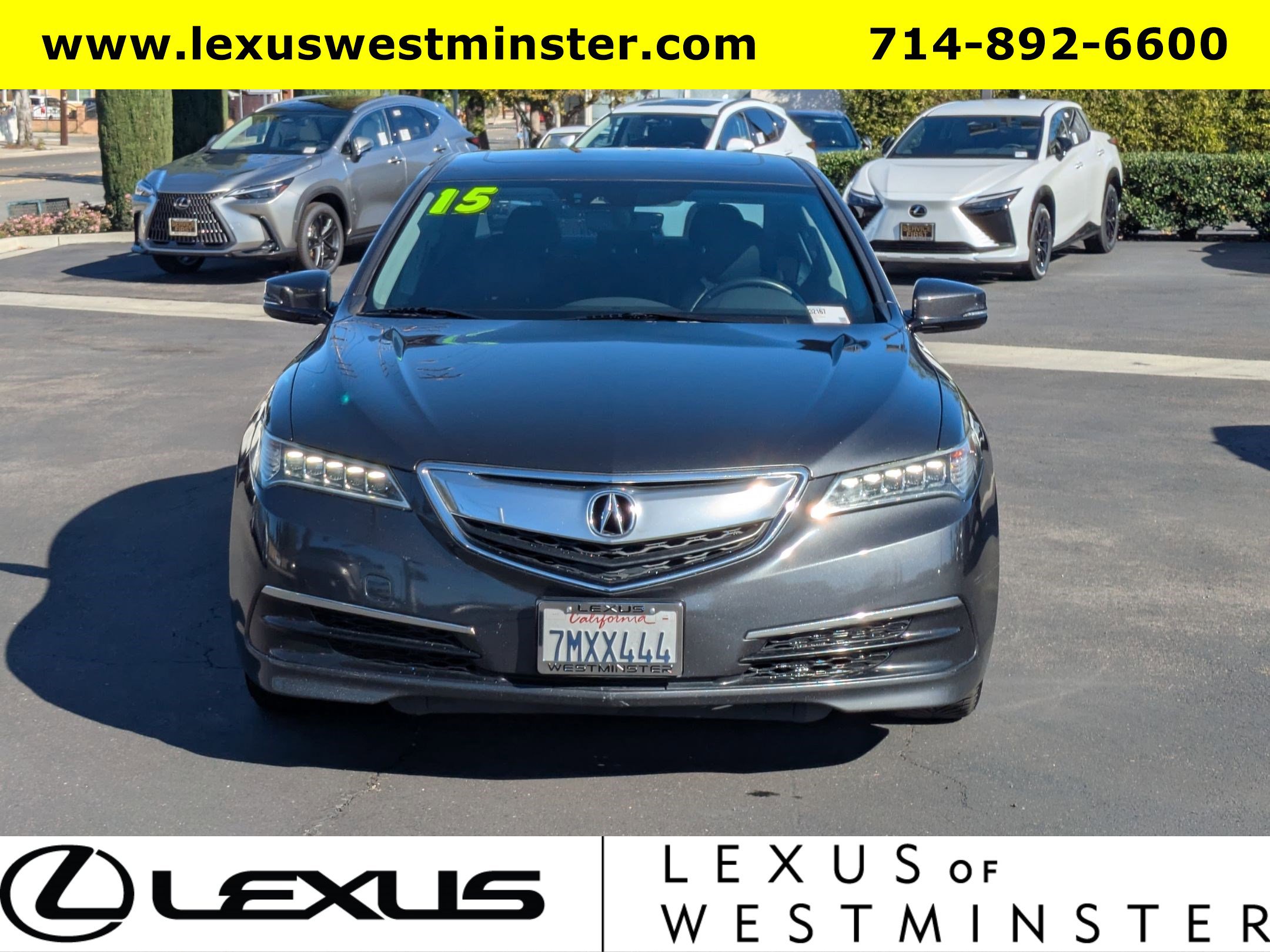 Used 2015 Acura TLX Technology Package with VIN 19UUB1F51FA029788 for sale in Westminster, CA