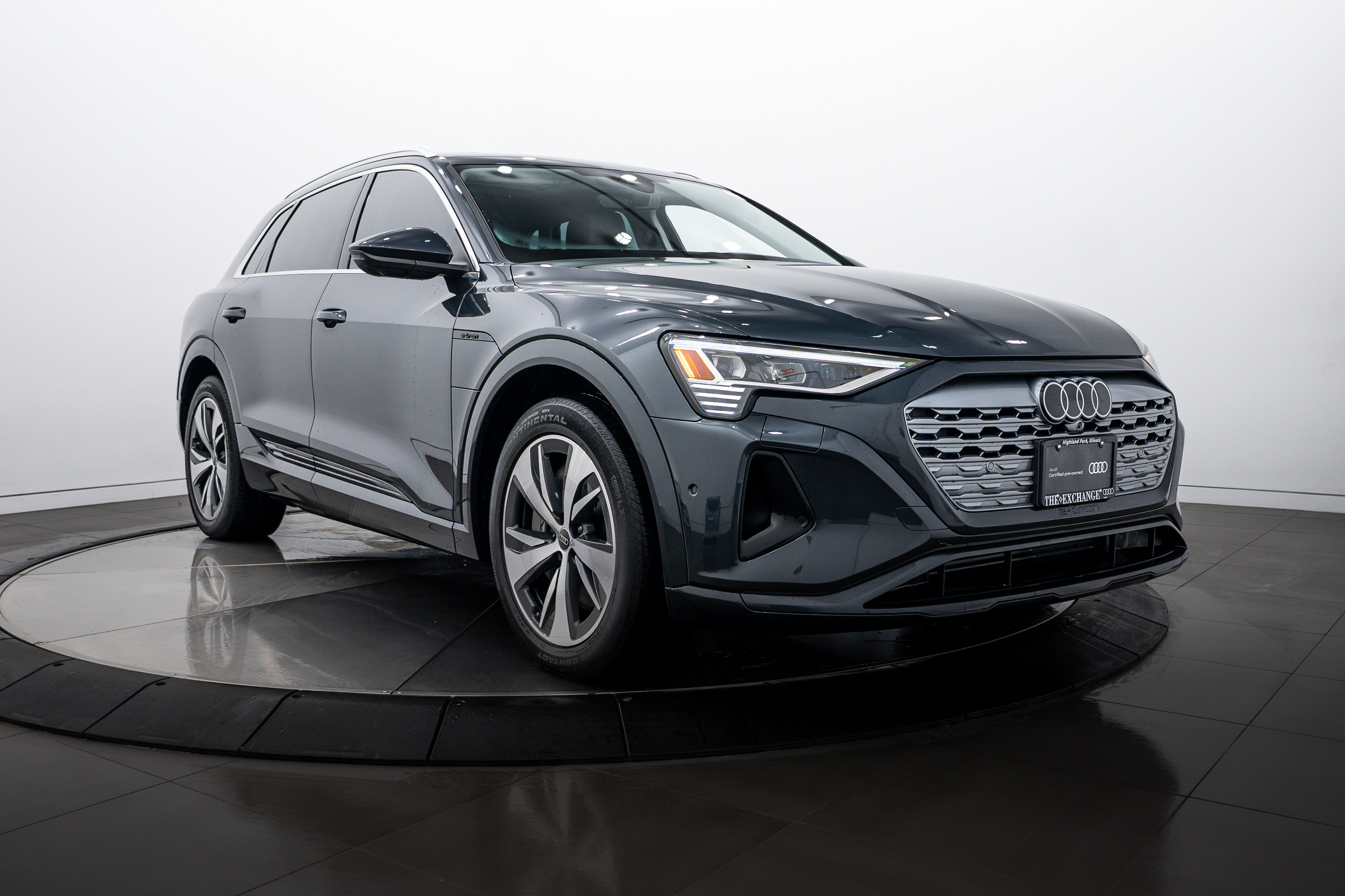 Certified 2024 Audi Q8 e-tron Premium Plus with VIN WA15AAGE6RB013910 for sale in Highland Park, IL