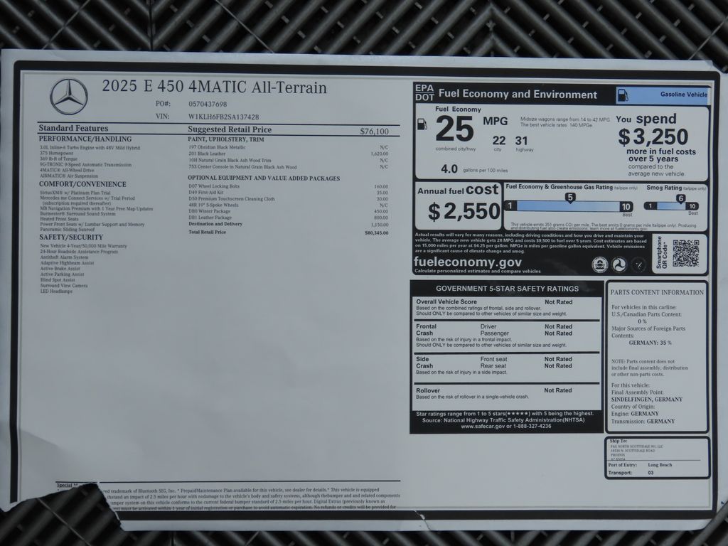 2025 Mercedes Benz E 450 4MATIC All-Terrain Wagon photo 9