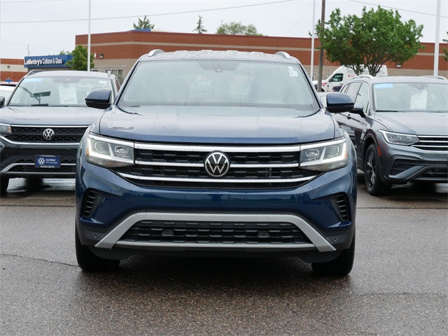 Certified 2022 Volkswagen Atlas Cross Sport SE w/Tech with VIN 1V2HE2CA9NC229835 for sale in Inver Grove Heights, Minnesota
