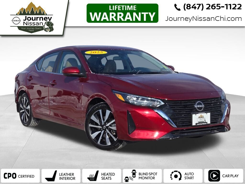 Certified 2025 Nissan Sentra SV with VIN 3N1AB8CV4SY204977 for sale in Lindenhurst, IL