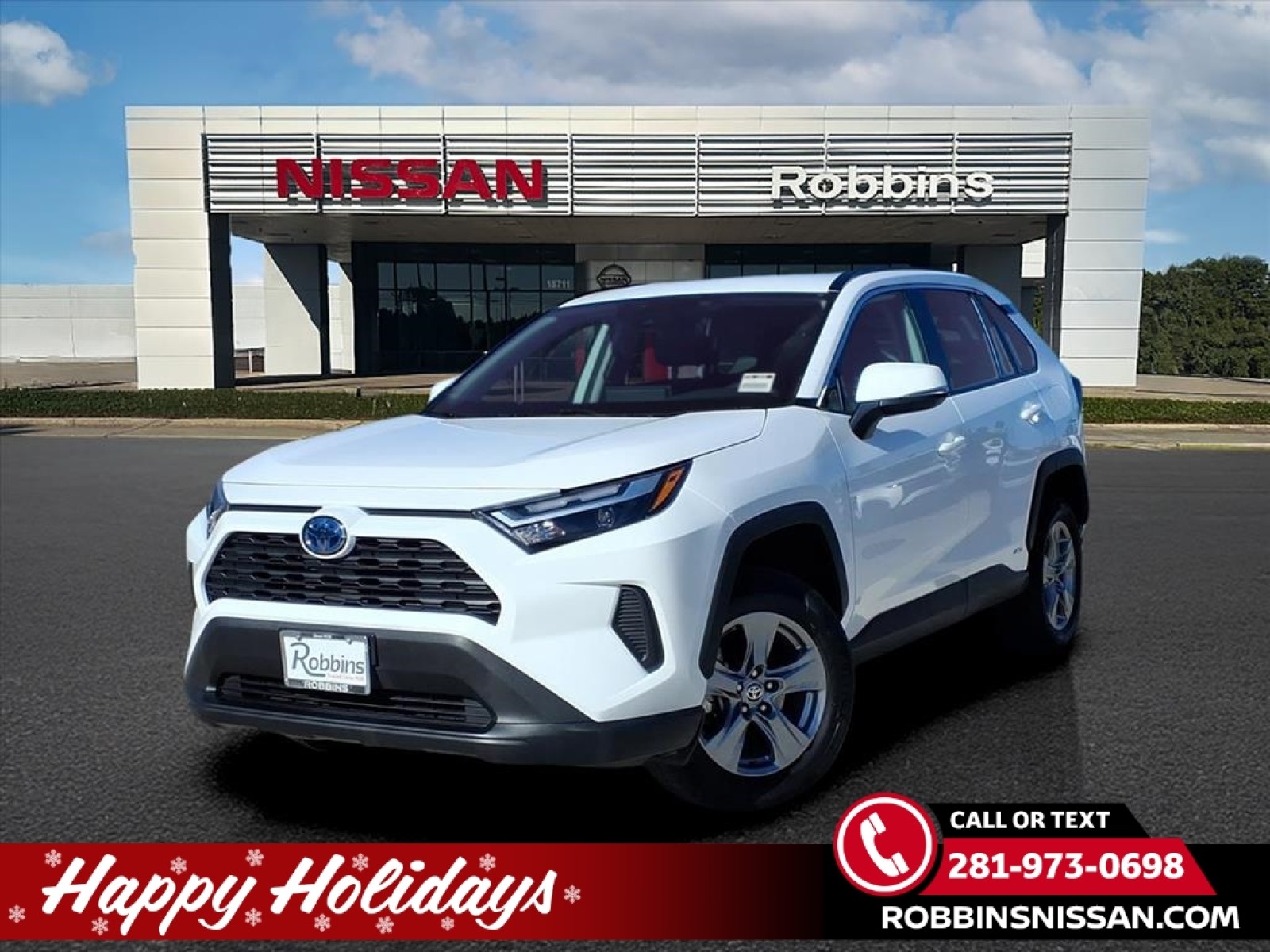 2024 Toyota RAV4 Hybrid LE White at Robbins Nissan