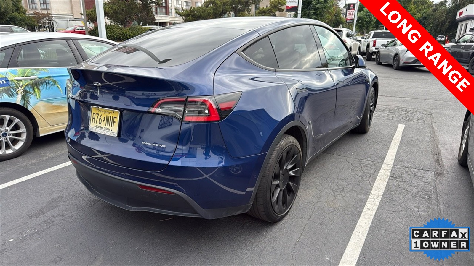 Used 2021 Tesla Model Y Long Range with VIN 5YJYGDEE5MF100127 for sale in Kansas City
