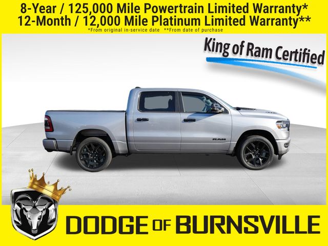 Certified 2024 RAM Ram 1500 Pickup Laramie with VIN 1C6SRFJT0RN124979 for sale in Burnsville, Minnesota