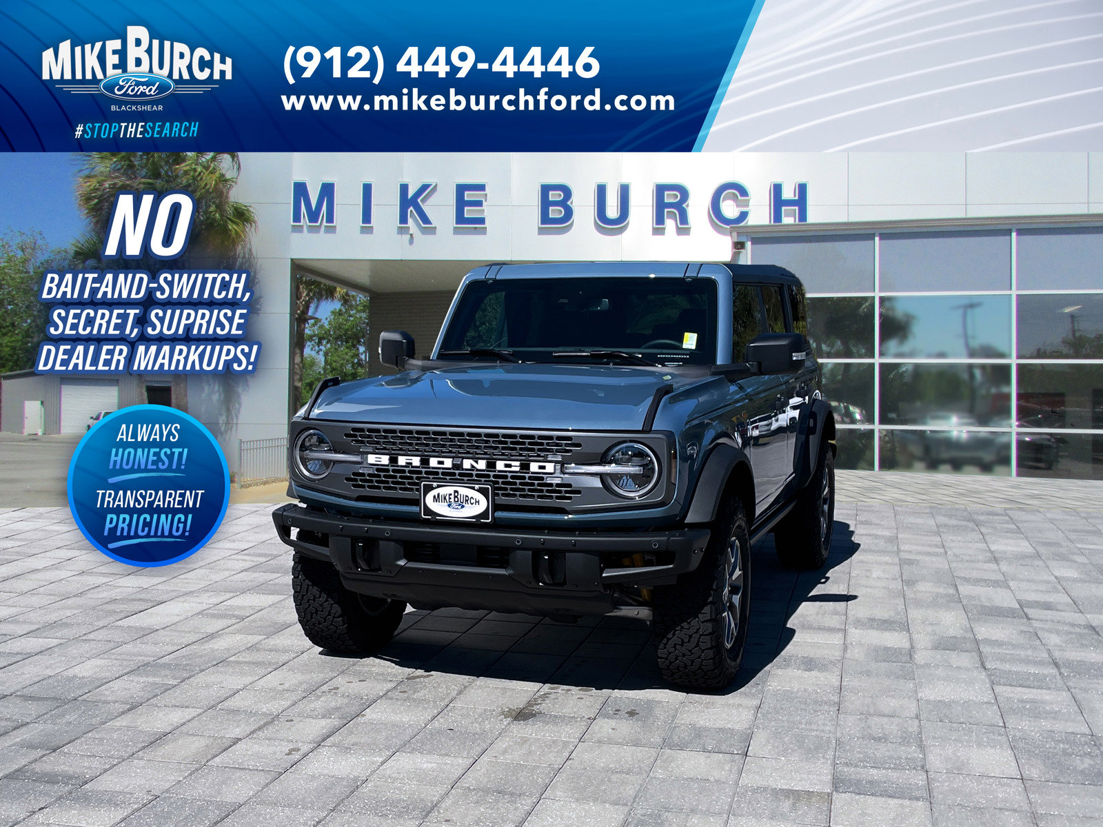 New 2024 Azure Gray Metallic Tri-Coat – Extra Cost Ford Badlands® image 1