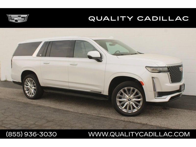 Used 2023 Crystal White Tricoat Cadillac Premium Luxury image 1
