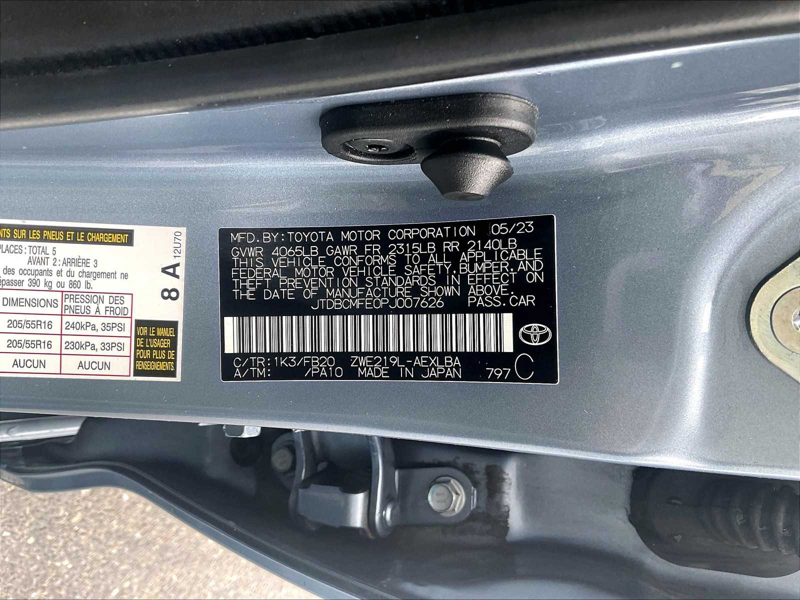 2023 Toyota Corolla Hybrid LE photo 34