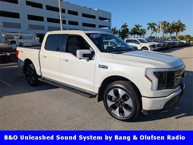 Used 2024 Ford F-150 Lightning Platinum with VIN 1FT6W7L72RWG04010 for sale in Delray Beach, FL