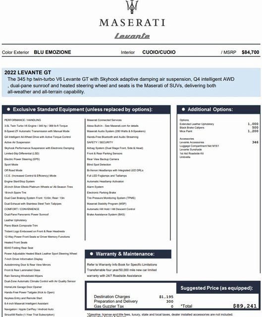 2022 Maserati Levante GT