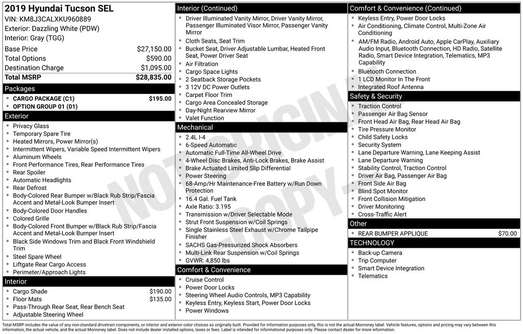 2019 Hyundai Tucson SEL
