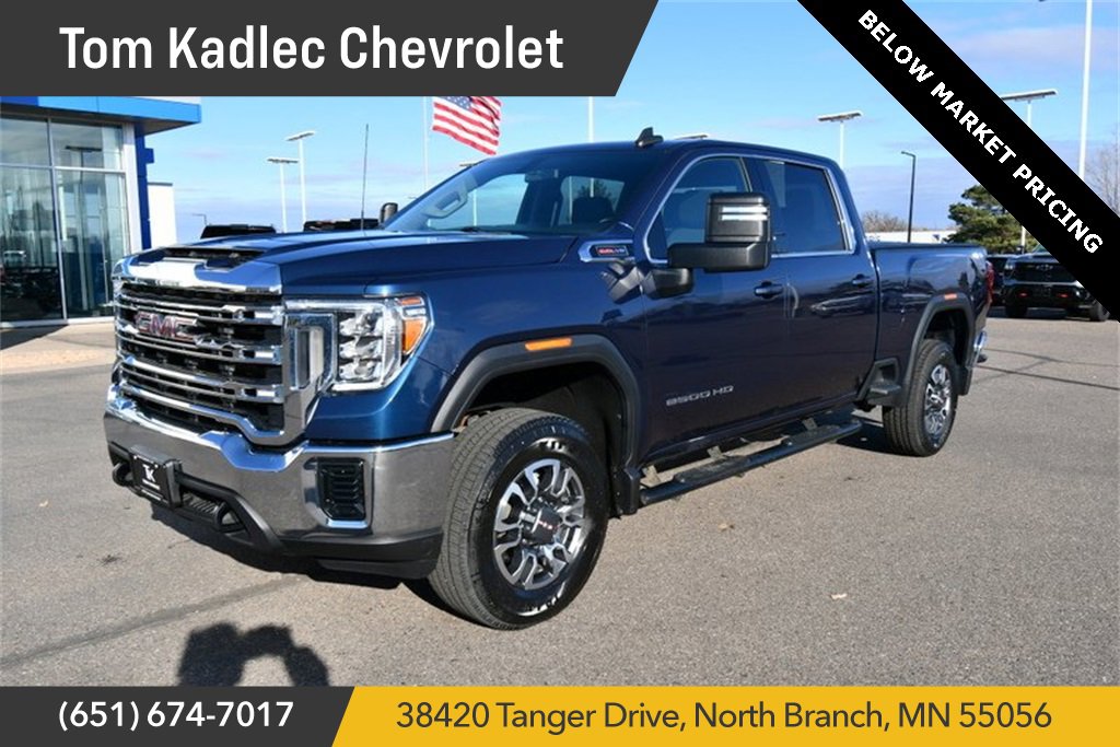 Used 2021 GMC Sierra 2500HD SLE with VIN 1GT19ME71MF270302 for sale in North Branch, Minnesota
