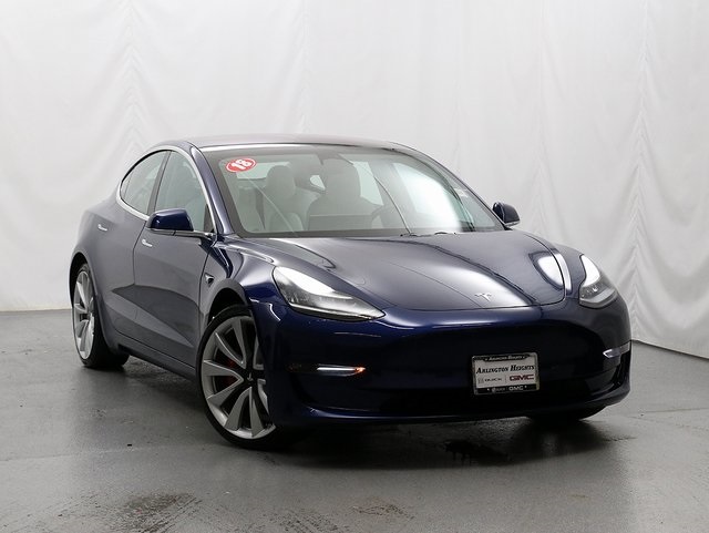 Used 2018 Blue Tesla Long Range image 1