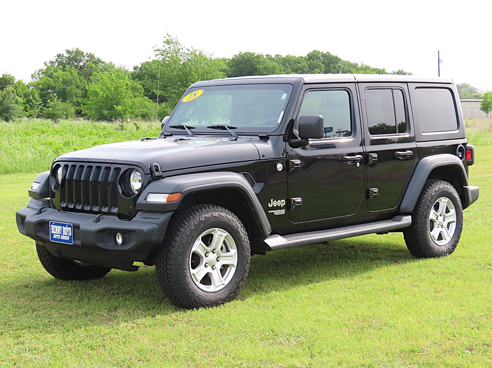 Used 2018 Black Clearcoat Jeep Sport S image 1