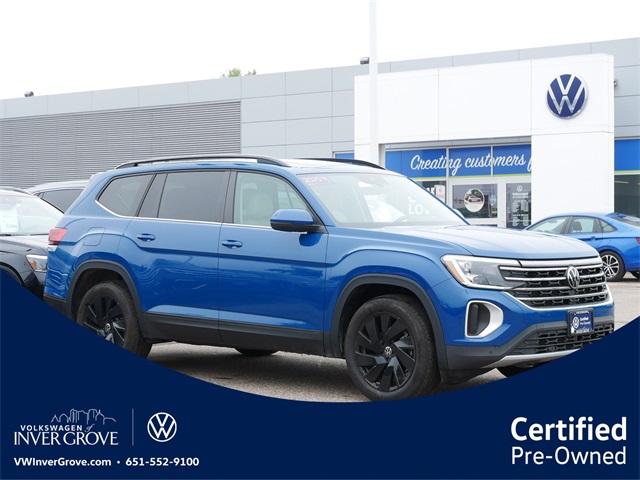 Certified 2025 Volkswagen Atlas SE w/Tech with VIN 1V2KR2CA1SC505415 for sale in Inver Grove Heights, Minnesota