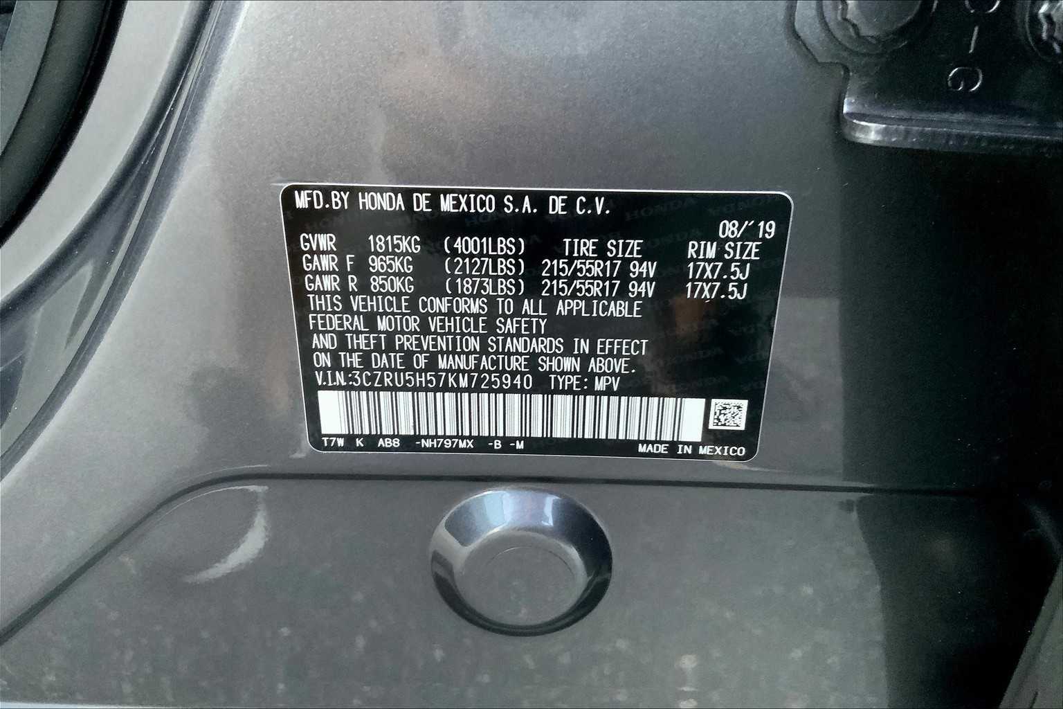 2019 Honda HR-V EX 2WD photo 31
