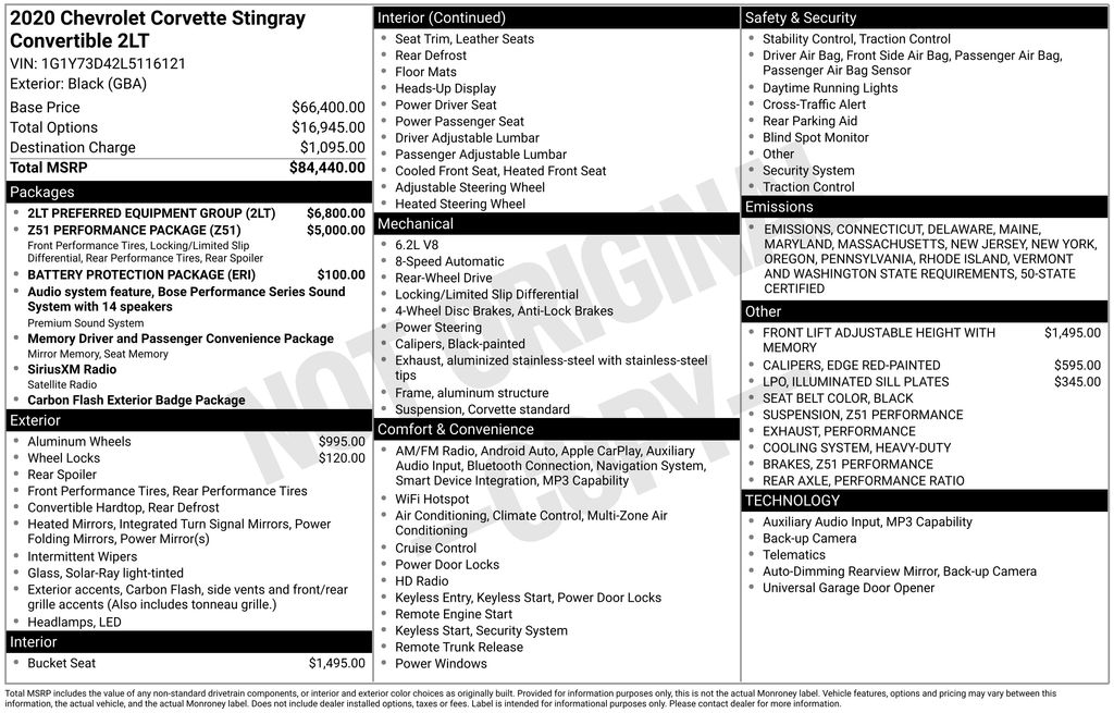2020 CHEVROLET CORVETTE - Image 27