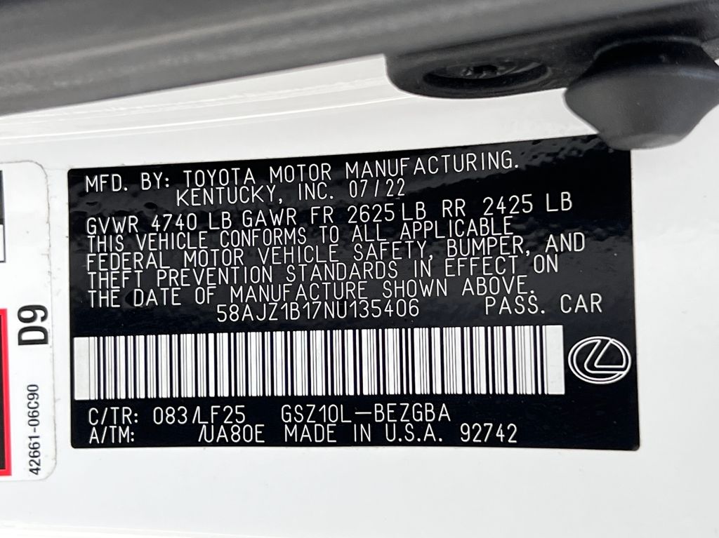 2022 Lexus ES 350 F SPORT photo 26