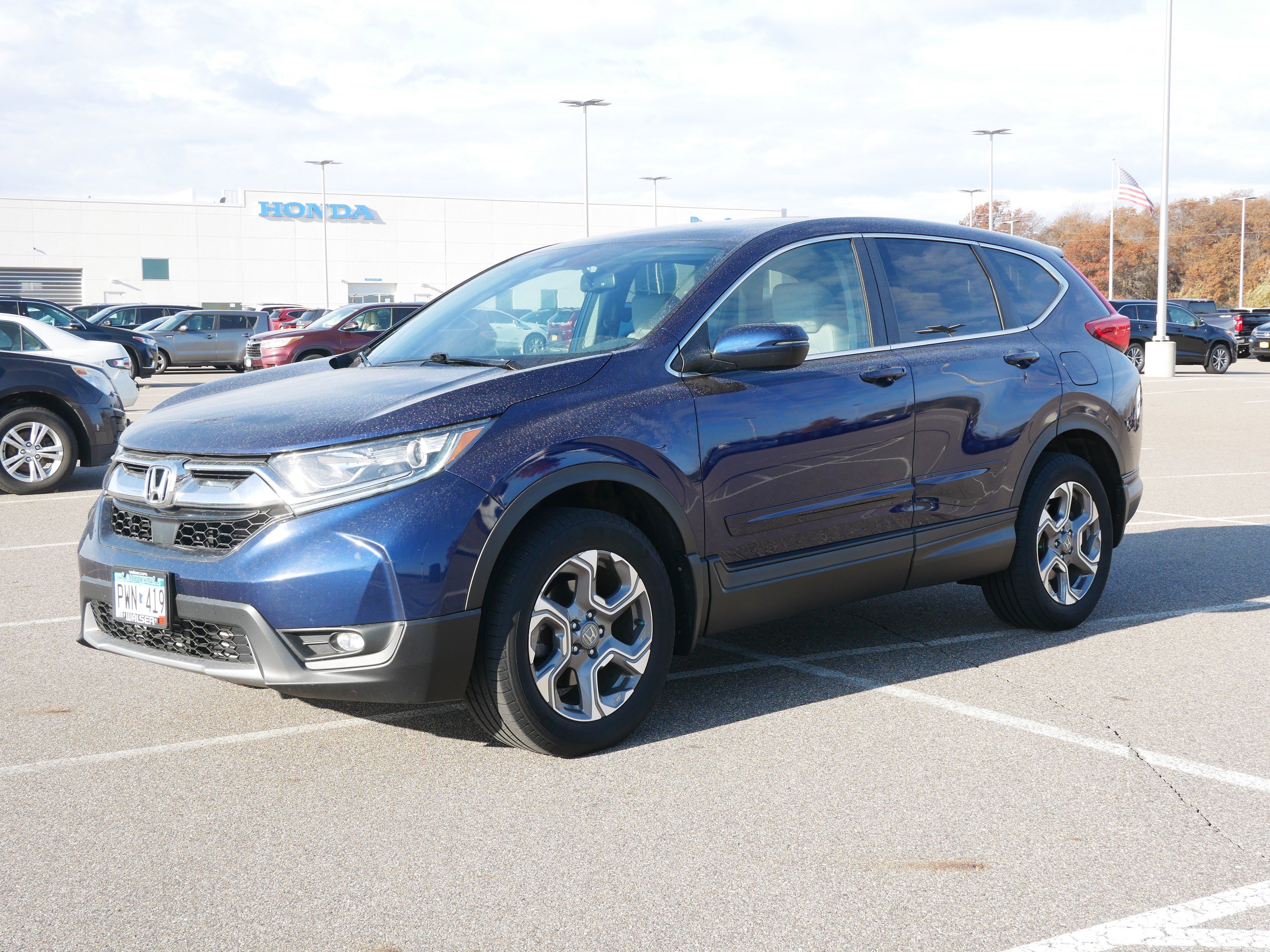 Used 2018 Honda CR-V EX-L with VIN 7FARW2H82JE065337 for sale in Waite Park, Minnesota