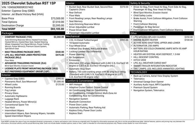 2025 Chevrolet Suburban RST's photo