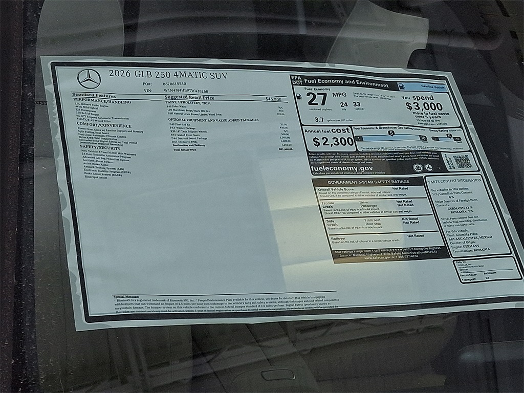 2026 Mercedes Benz GLB 250 4MATIC photo 23