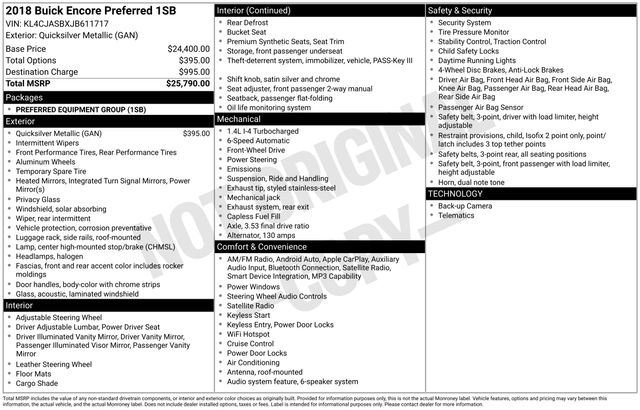 2018 Buick Encore Preferred