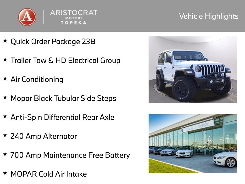 Used 2021 Jeep Wrangler Sport with VIN 1C4GJXAG4MW610373 for sale in Kansas City