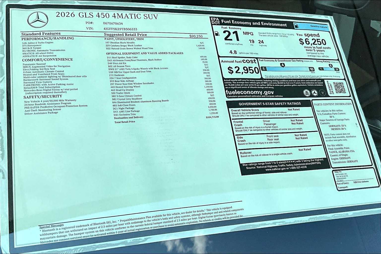 2026 Mercedes Benz GLS 450 4MATIC photo 20