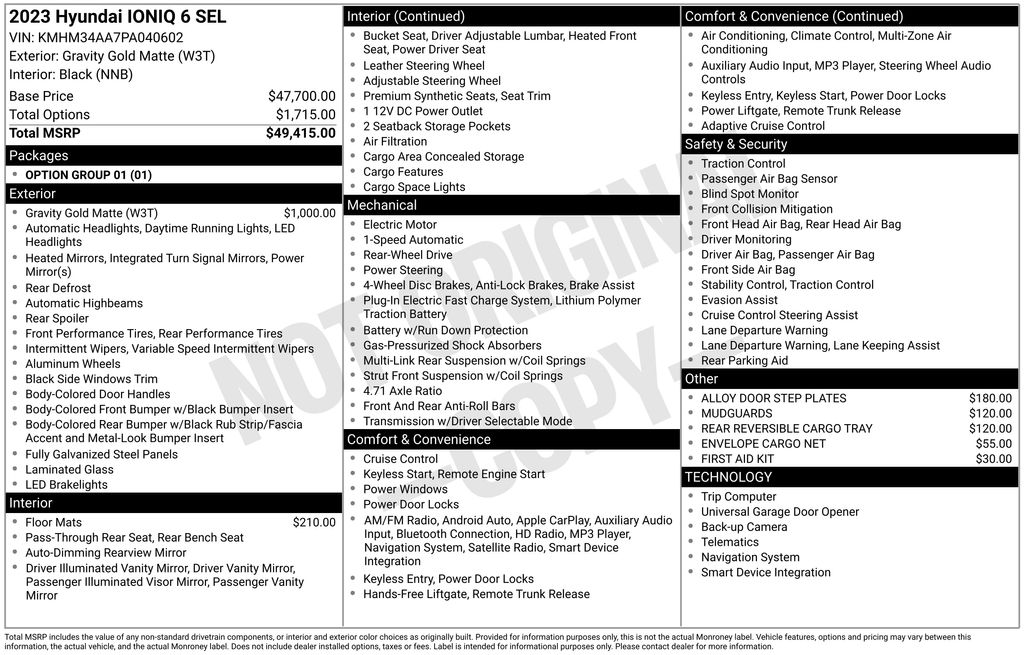 2023 Hyundai IONIQ 6 SEL