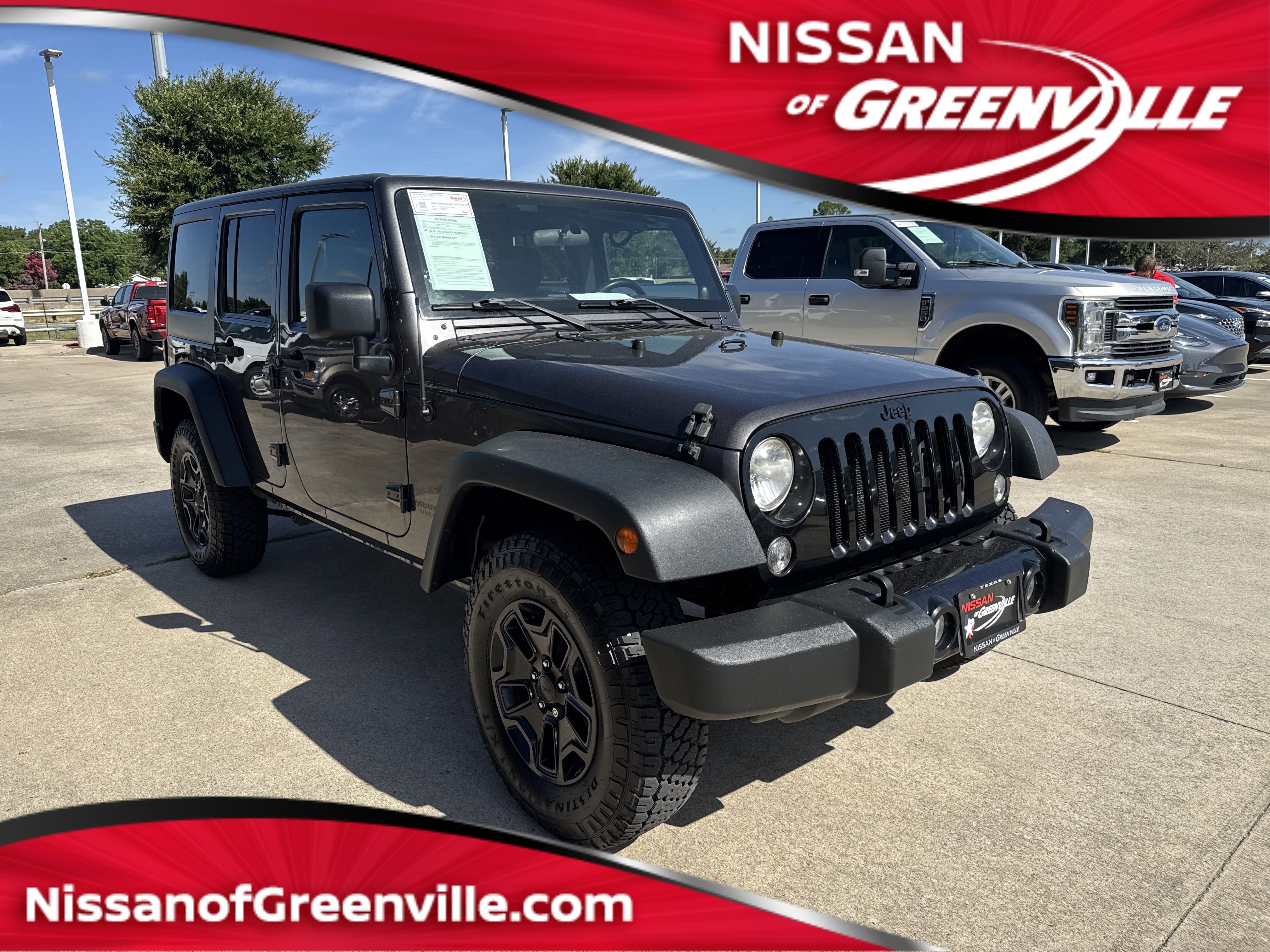 Used 2014 Jeep Wrangler Unlimited Sport with VIN 1C4BJWDG7EL229782 for sale in Greenville, TX