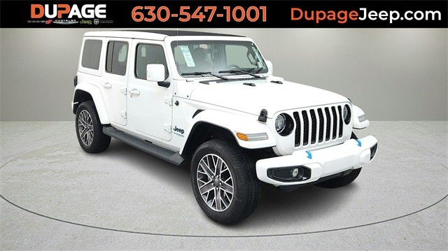 PRE-OWNED 2022 JEEP WRANGLER UNLIMITED SAHARA HIGH ALTITUDE 4XE WITH NAVIGATION & 4WD