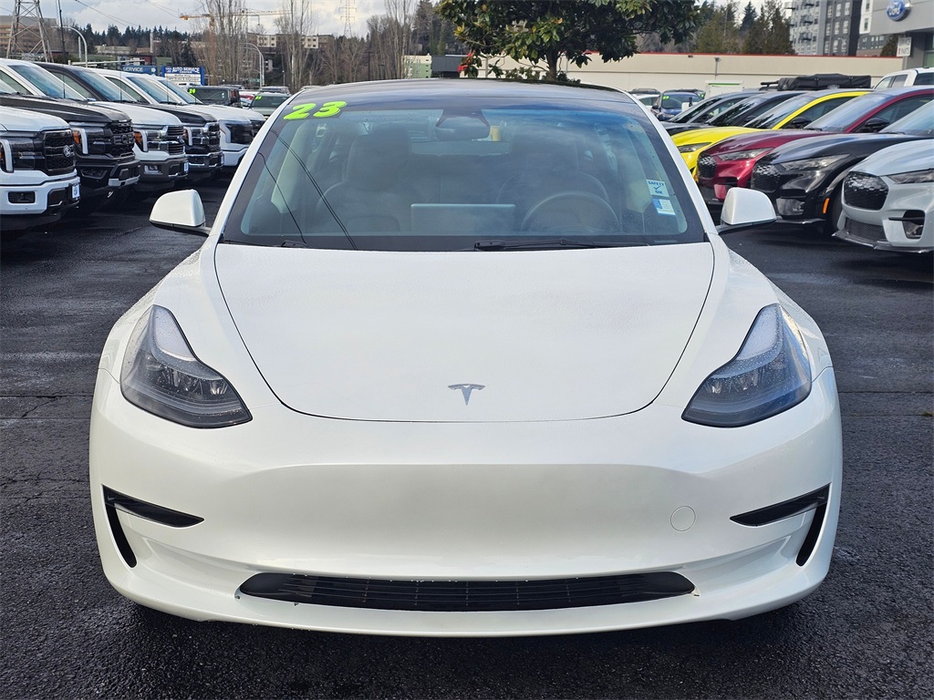 Used 2023 Tesla Model 3 Base with VIN 5YJ3E1EA3PF405321 for sale in Kirkland, WA