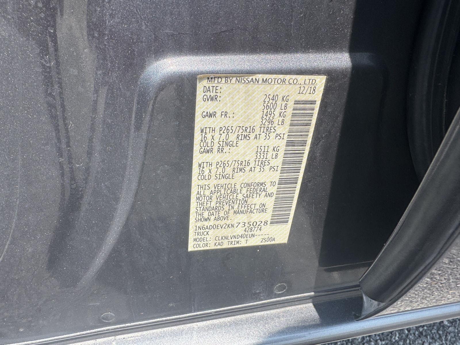 2019 Nissan Frontier PRO-4X photo 18