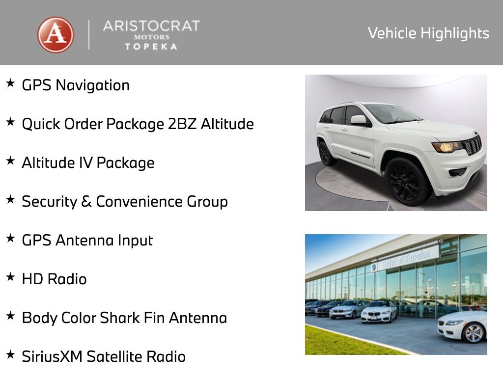 Used 2018 Jeep Grand Cherokee Altitude with VIN 1C4RJFAG3JC396914 for sale in Kansas City