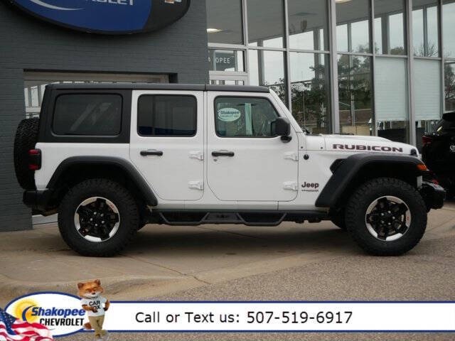 Used 2021 Jeep Wrangler Unlimited Rubicon with VIN 1C4HJXFN8MW624630 for sale in Shakopee, Minnesota
