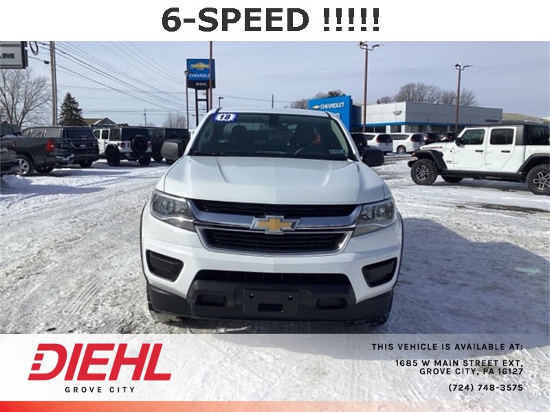 Used 2018 Chevrolet Colorado Work Truck with VIN 1GCHSBEA2J1121635 for sale in Grove City, PA