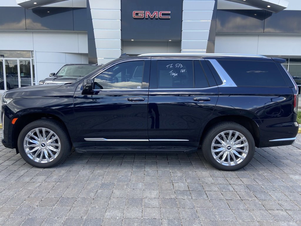 Certified Used 2023 Dark Moon Blue Metallic Cadillac Premium Luxury image 1