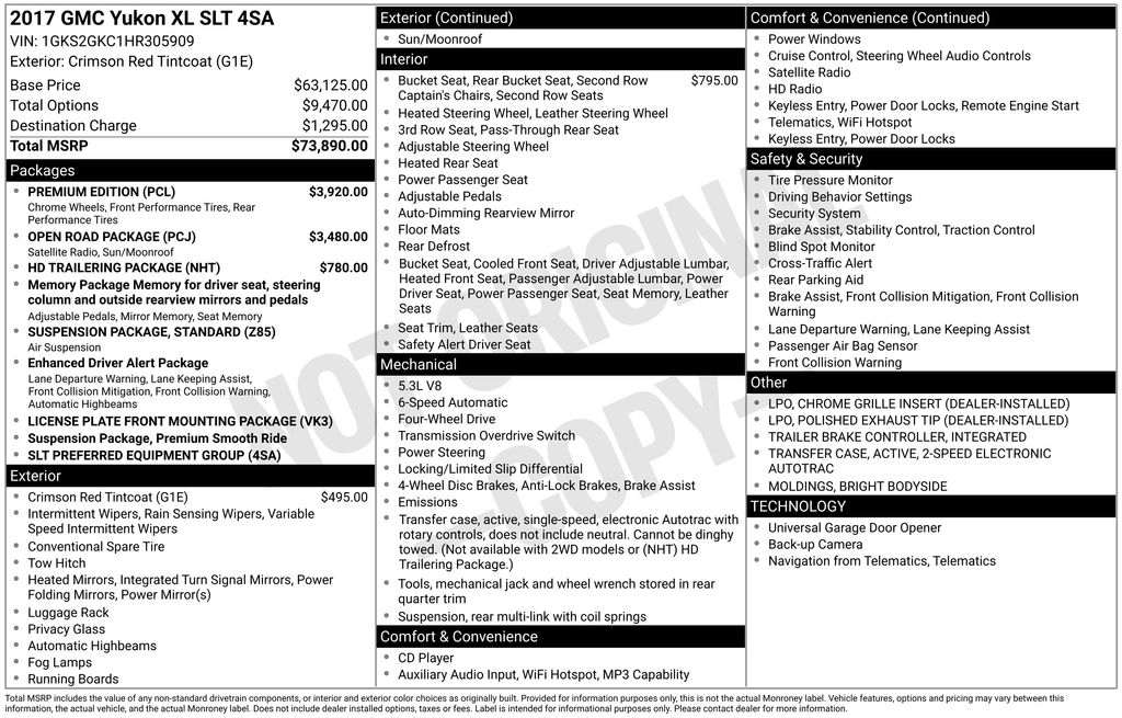 2017 GMC Yukon XL SLT's photo