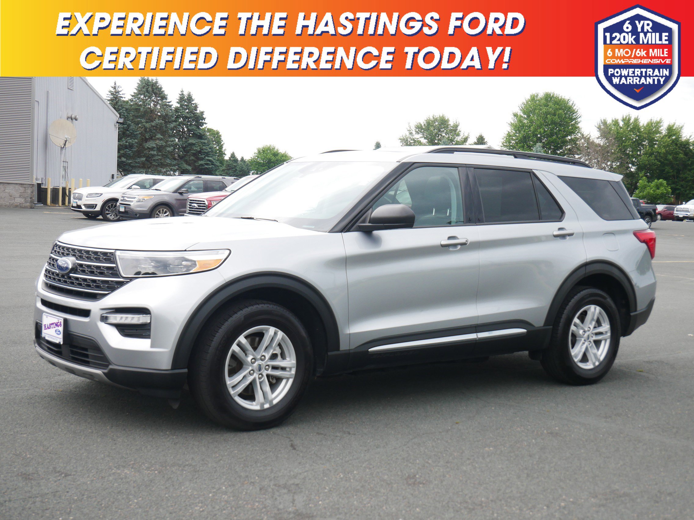 Certified 2022 Ford Explorer XLT with VIN 1FMSK8DH5NGA90676 for sale in Hastings, Minnesota