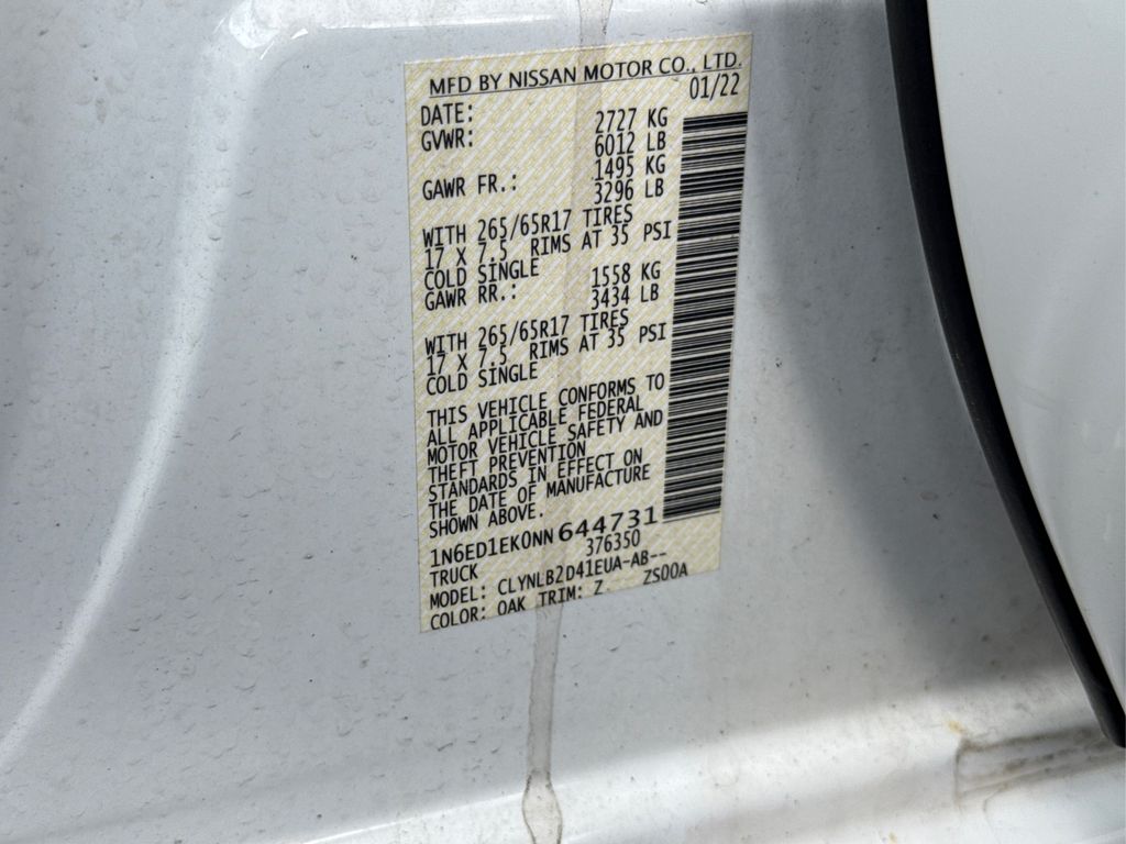 2022 Nissan Frontier SV photo 13