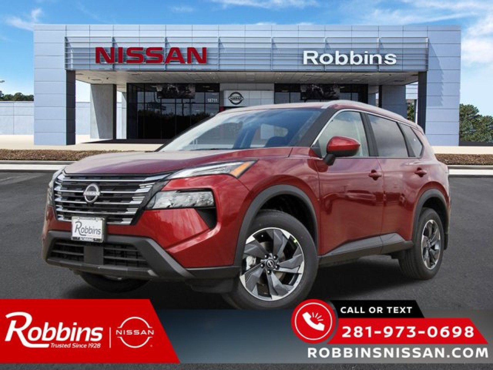 2026 Nissan Rogue SV Red at Robbins Nissan