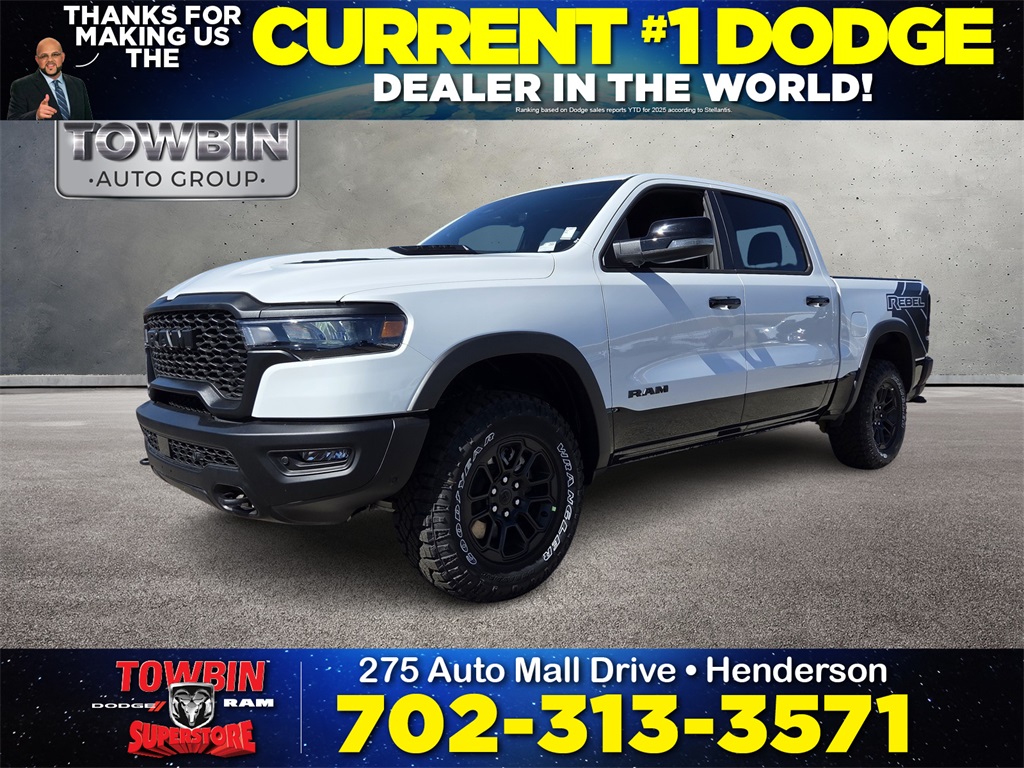 New 2026 RAM 1500 Rebel Crew Cab in Henderson #R37597 Towbin Dodge