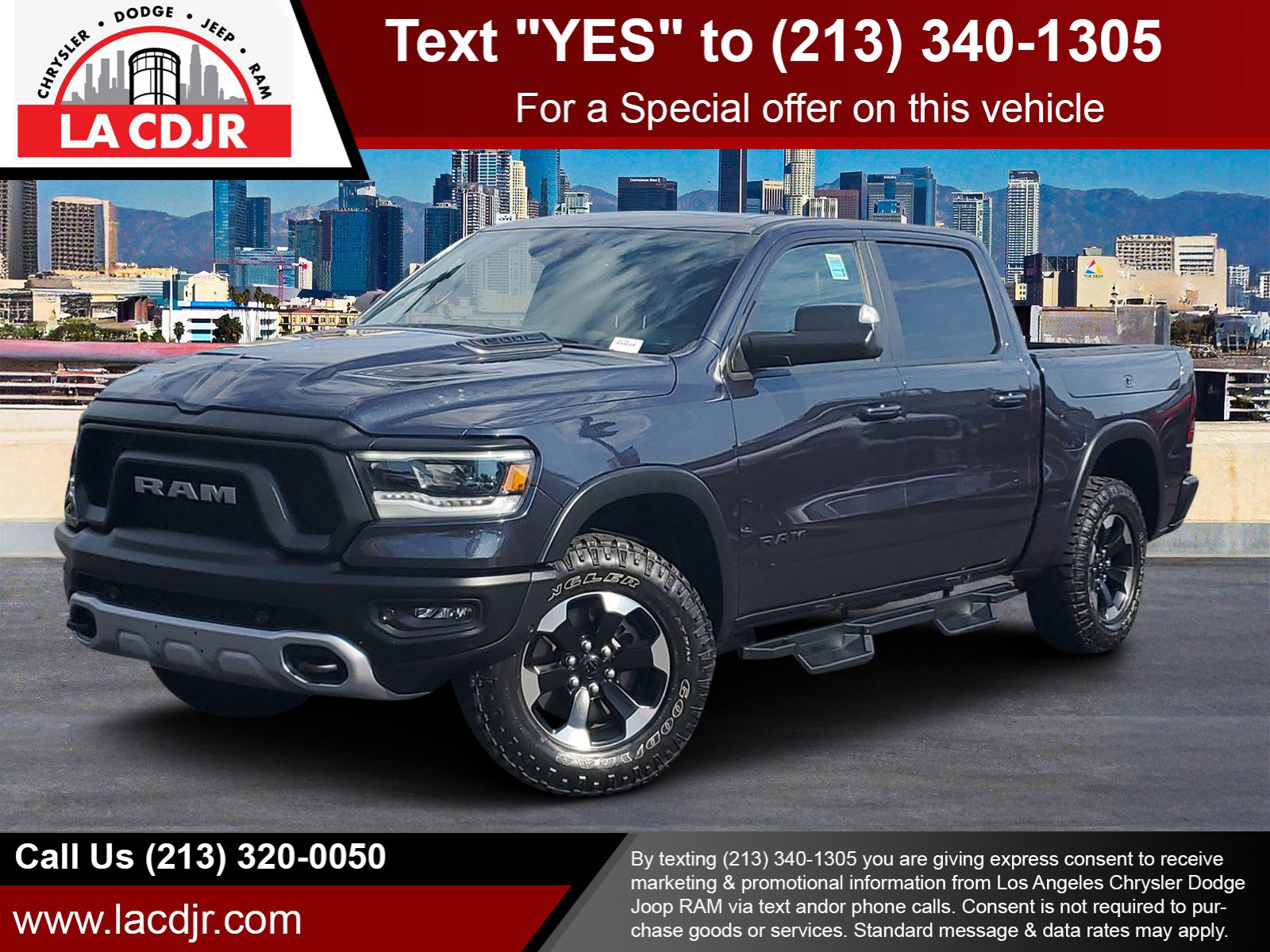 Used 2021 Maximum Steel Metallic Clearcoat Ram Rebel image 1
