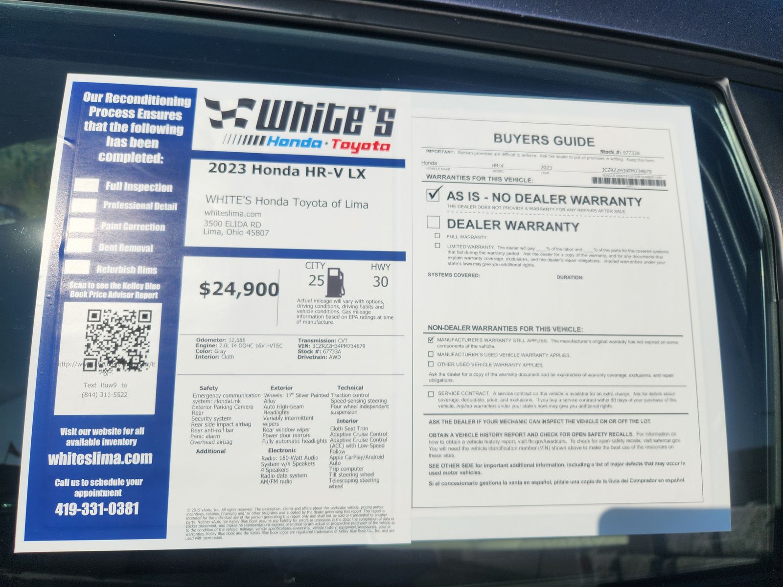 2023 Honda HR-V LX photo 10