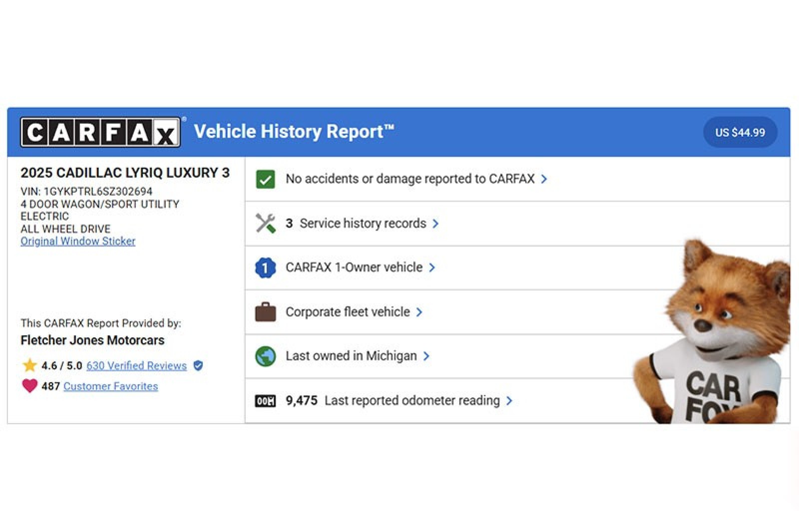 Used 2025 Cadillac LYRIQ Luxury 3 with VIN 1GYKPTRL6SZ302694 for sale in Costa Mesa, CA