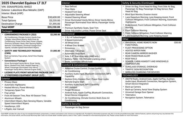 2025 Chevrolet Equinox LT's photo