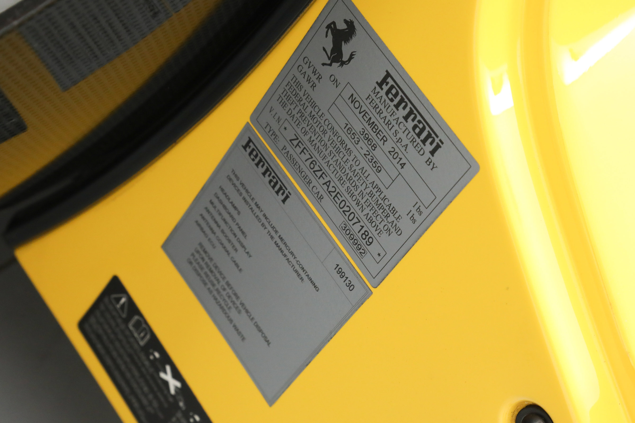 Certified Used 2014 Yellow Ferrari  image 65
